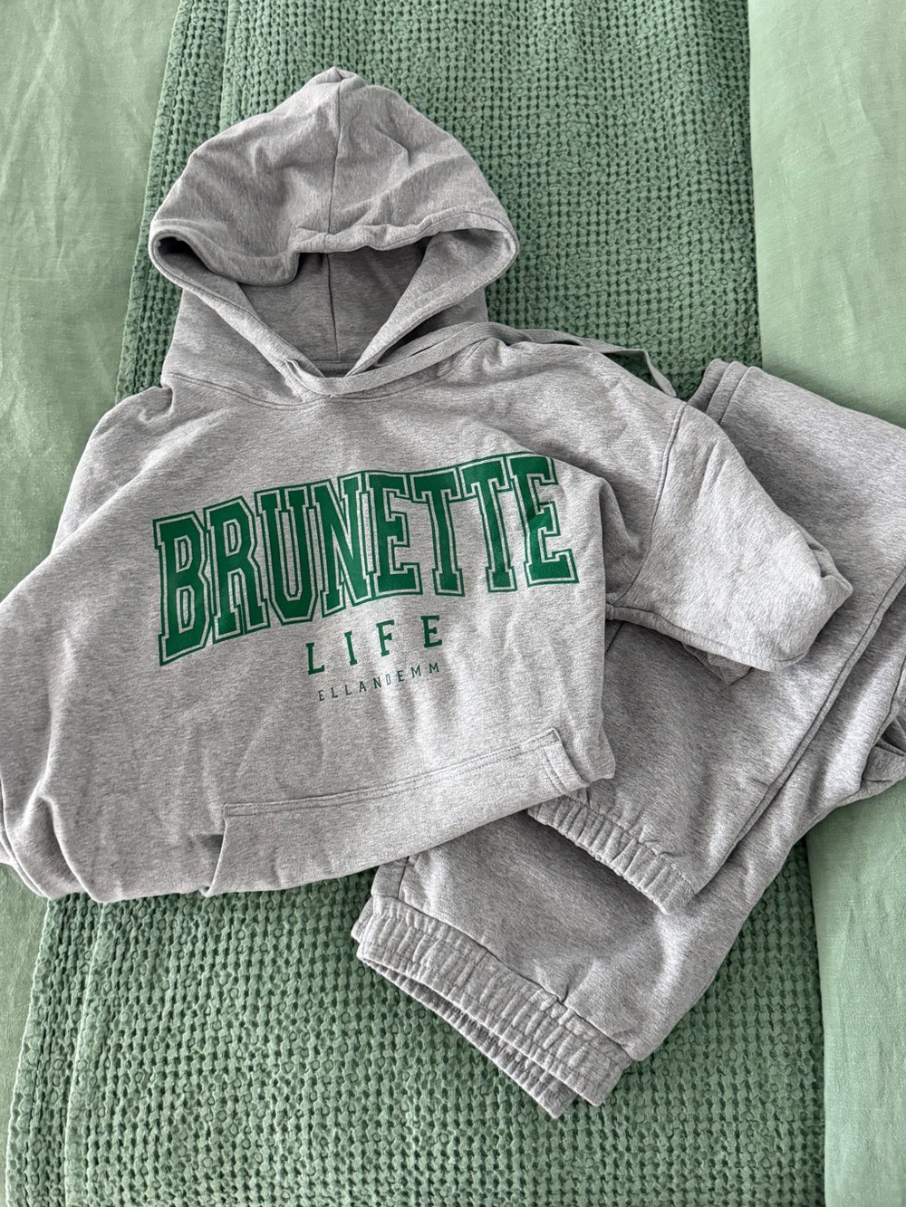 Brunette Life Grey Hoodie Sweat Set